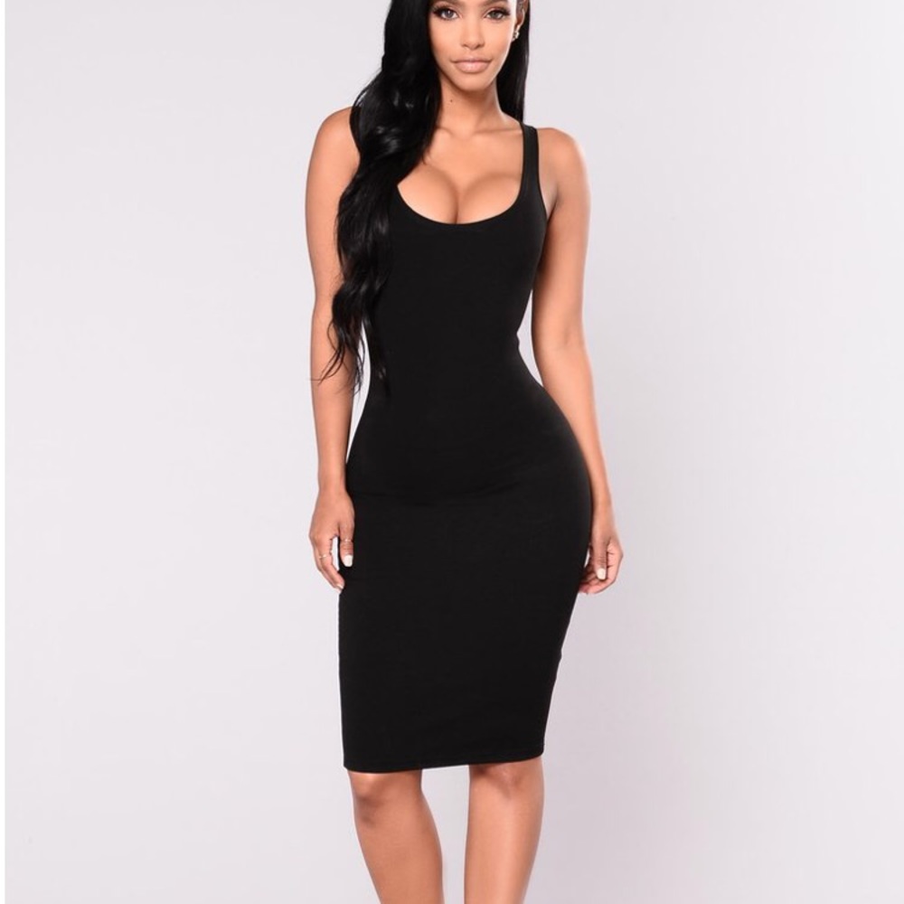 Red Bodycon Midi FashionNova Dress